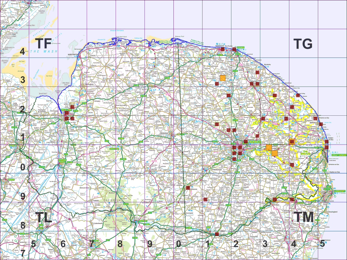 Briza maxima tetrad map