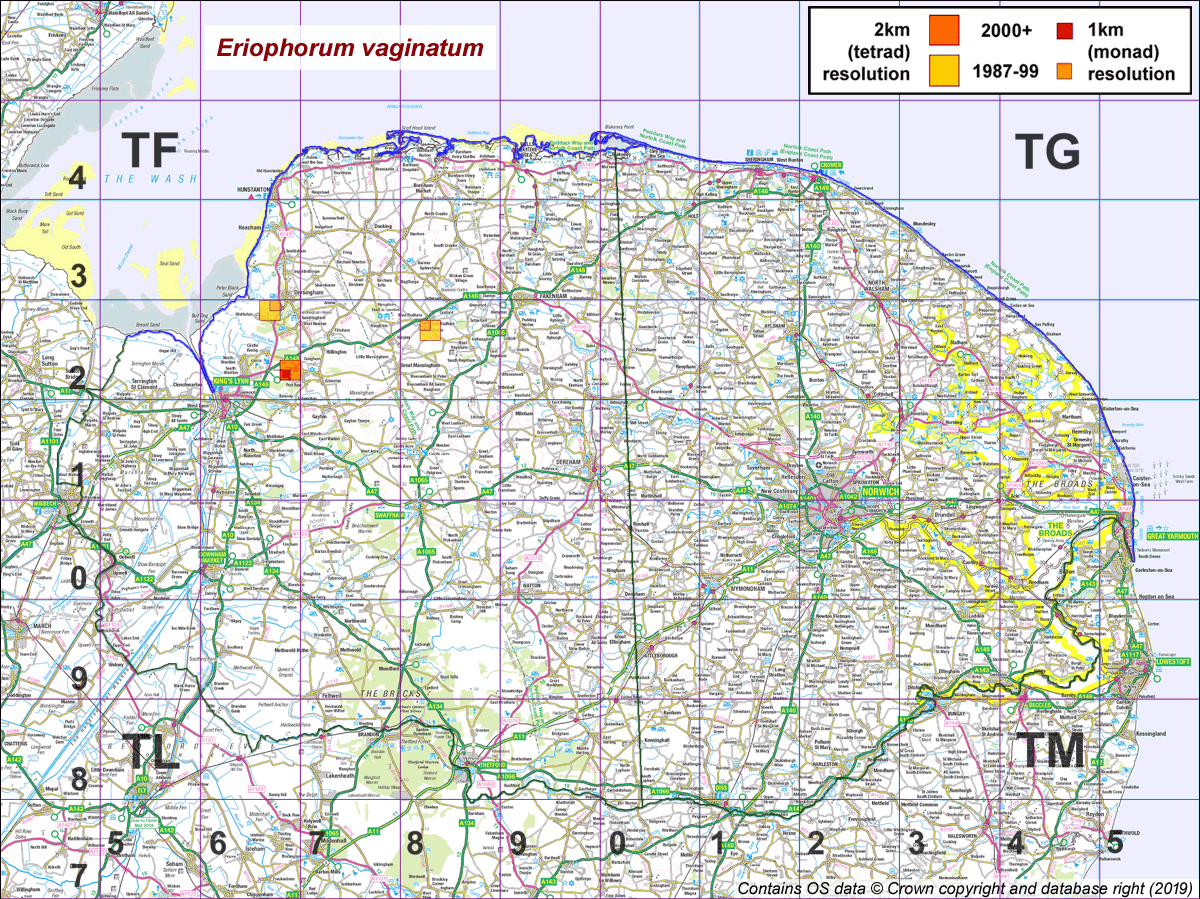 Eriophorum vaginatum map